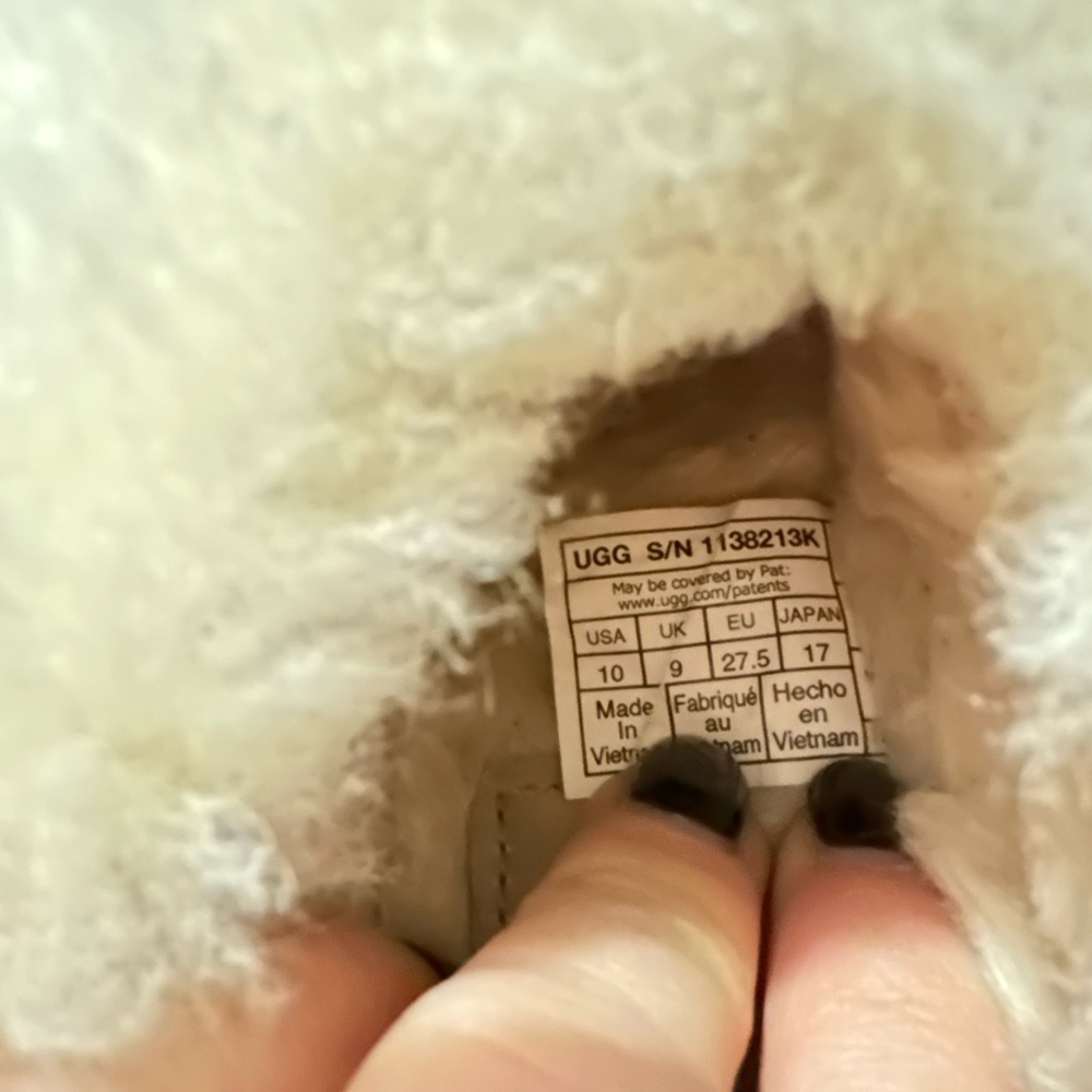 UGG Cream Fur-Lined Slippers - Picture 4 of 4